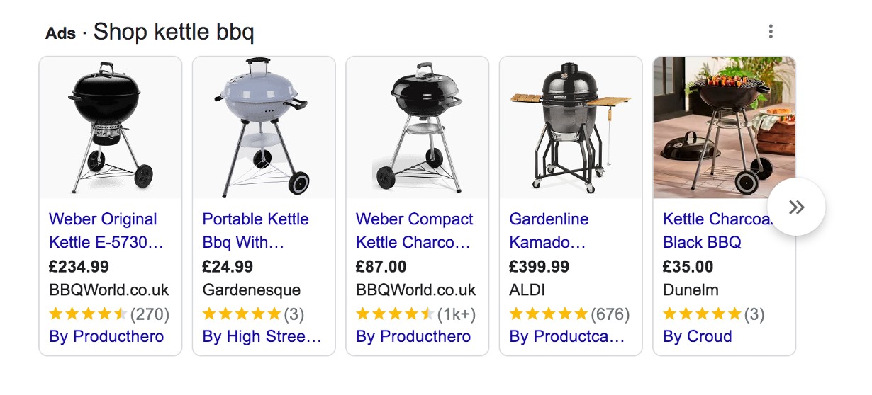 Google Shopping Ads Example