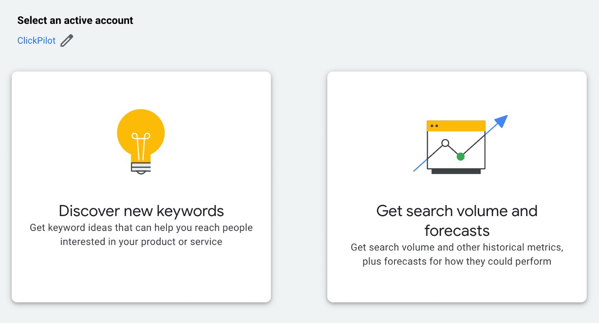 Google Keyword Planner Discover New Keywords